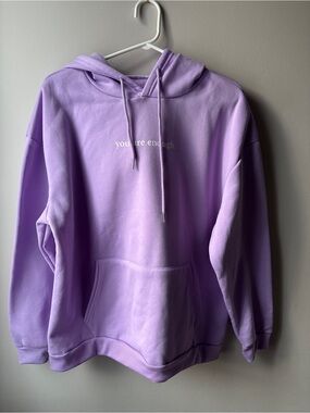 You Are Enough Sweater in Loveable Lavender